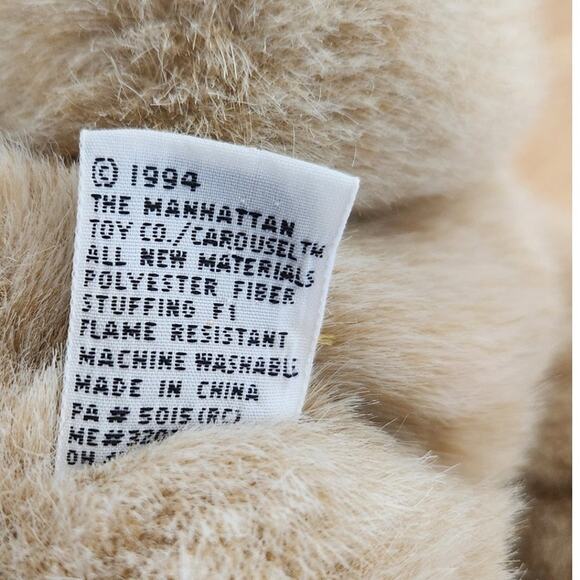 1994 Manhattan Toy Co Rabbit Bunny Sweater Top Hat Lady Bug Plush Stuffed Animal - Picture 7 of 7